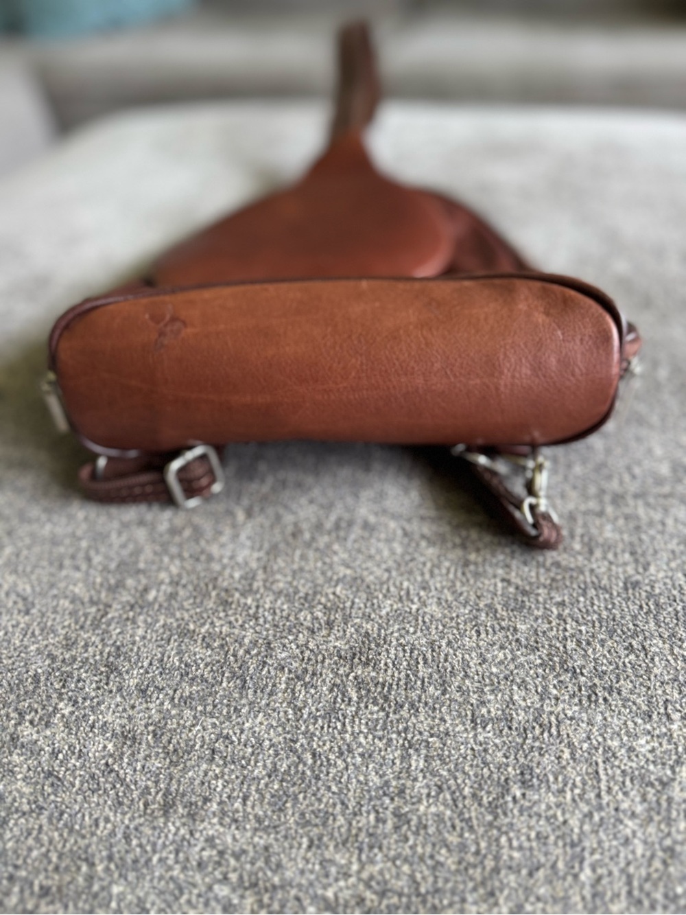 Brown Leather Backpack/Sling/ Crossbody Bag - Picture 5 of 5